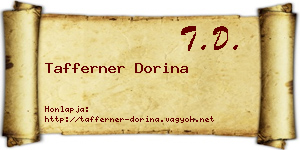 Tafferner Dorina névjegykártya