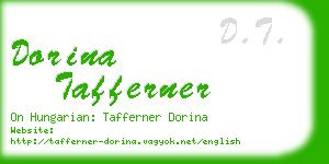 dorina tafferner business card
